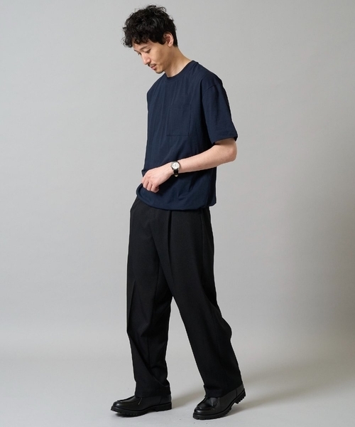 a.v.v(アーヴェヴェ)の「【速乾/毛玉になりにくい】ドローコード付きワイドシルエットカットソー(Tシャツ/カットソー・メンズ・ホワイト/チャコールグレー/ネイビー・50/48/44/46)」の6枚目の写真