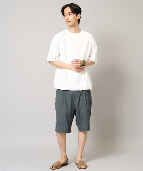 a.v.v(アーヴェヴェ)の「【速乾/毛玉になりにくい】ドローコード付きワイドシルエットカットソー(Tシャツ/カットソー・メンズ・ホワイト/チャコールグレー/ネイビー・50/48/44/46)」の7枚目の写真