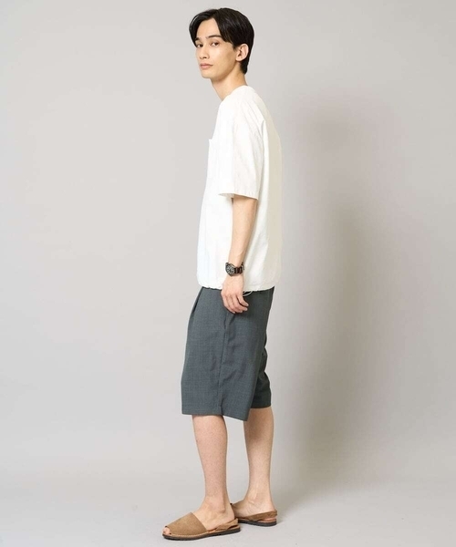 a.v.v(アーヴェヴェ)の「【速乾/毛玉になりにくい】ドローコード付きワイドシルエットカットソー(Tシャツ/カットソー・メンズ・ホワイト/チャコールグレー/ネイビー・50/48/44/46)」の8枚目の写真