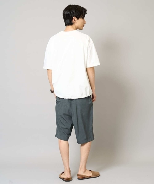 a.v.v(アーヴェヴェ)の「【速乾/毛玉になりにくい】ドローコード付きワイドシルエットカットソー(Tシャツ/カットソー・メンズ・ホワイト/チャコールグレー/ネイビー・50/48/44/46)」の9枚目の写真