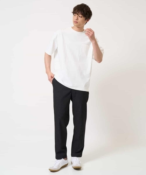 a.v.v(アーヴェヴェ)の「【速乾/毛玉になりにくい】ドローコード付きワイドシルエットカットソー(Tシャツ/カットソー・メンズ・ホワイト/チャコールグレー/ネイビー・50/48/44/46)」の11枚目の写真