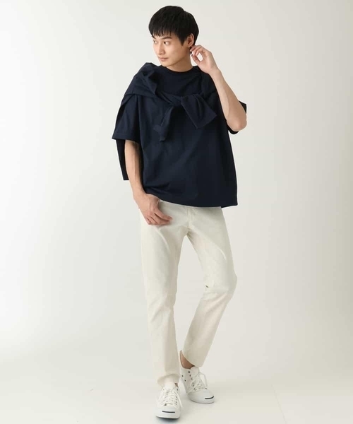 a.v.v(アーヴェヴェ)の「【速乾/毛玉になりにくい】ドローコード付きワイドシルエットカットソー(Tシャツ/カットソー・メンズ・ホワイト/チャコールグレー/ネイビー・50/48/44/46)」の17枚目の写真