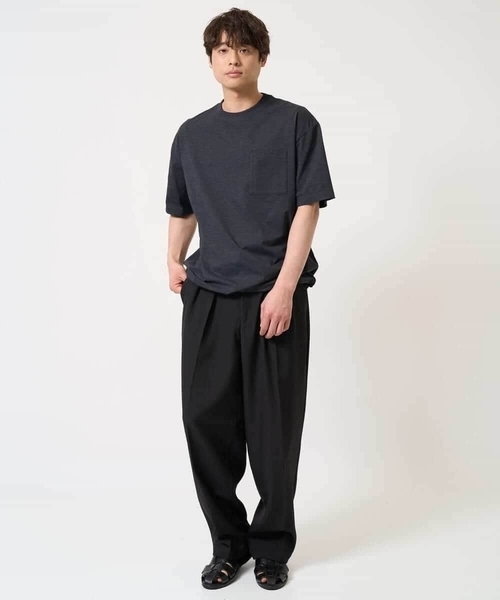 a.v.v(アーヴェヴェ)の「【速乾/毛玉になりにくい】ドローコード付きワイドシルエットカットソー(Tシャツ/カットソー・メンズ・ホワイト/チャコールグレー/ネイビー・50/48/44/46)」の18枚目の写真