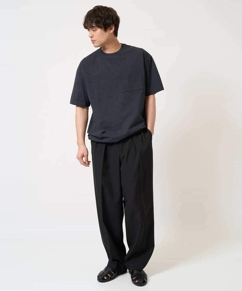 a.v.v(アーヴェヴェ)の「【速乾/毛玉になりにくい】ドローコード付きワイドシルエットカットソー(Tシャツ/カットソー・メンズ・ホワイト/チャコールグレー/ネイビー・50/48/44/46)」の19枚目の写真