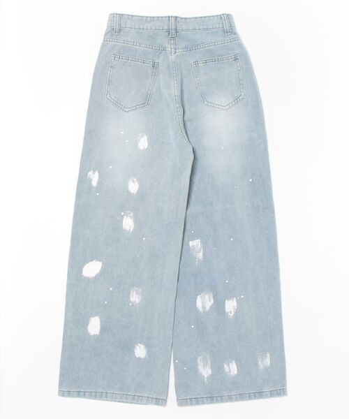 H.TOKYO(エイチトウキョウ)の「ペイントデニムパンツ(デニムパンツ・レディース・ライトブルー・MEDIUM/LARGE/X-LARGE)」の2枚目の写真