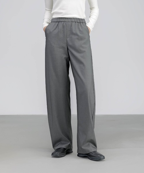DECADE CLASSIC(ディケイド クラシック)の「【DECADE CLASSIC】エフォートレスセミワイドパンツ(スラックス・レディース・グレー/ブラック・SMALL/MEDIUM/LARGE)」の2枚目の写真