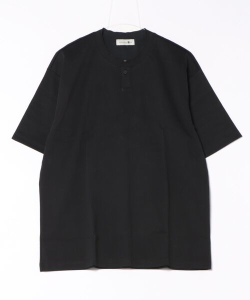 aimoha(アイモハ)の「aimoha men シンプルヘンリーネックシャツ (SS)(Tシャツ/カットソー・メンズ・ブラック/ベージュ・X-LARGE/XX-LARGE/XXX-LARGE/LARGE)」の5枚目の写真