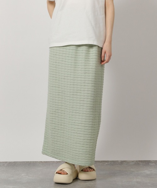 LAKOLE（ラコレ）の「カットシャーリングナロースカート / 450293（スカート・レディース・ブラック/ミント/アイボリー/オレンジ/その他2・FREE）」の3枚目の写真