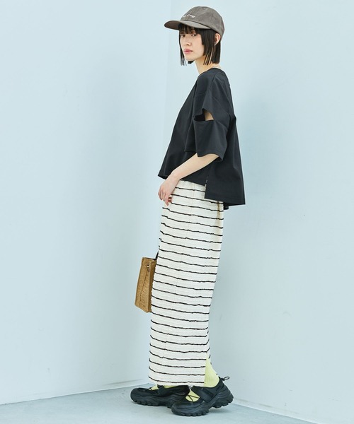 LAKOLE（ラコレ）の「カットシャーリングナロースカート / 450293（スカート・レディース・ブラック/ミント/アイボリー/オレンジ/その他2・FREE）」の7枚目の写真