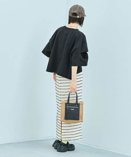 LAKOLE（ラコレ）の「カットシャーリングナロースカート / 450293（スカート・レディース・ブラック/ミント/アイボリー/オレンジ/その他2・FREE）」の8枚目の写真