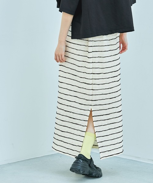 LAKOLE（ラコレ）の「カットシャーリングナロースカート / 450293（スカート・レディース・ブラック/ミント/アイボリー/オレンジ/その他2・FREE）」の9枚目の写真