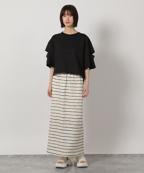 LAKOLE（ラコレ）の「カットシャーリングナロースカート / 450293（スカート・レディース・ブラック/ミント/アイボリー/オレンジ/その他2・FREE）」の11枚目の写真