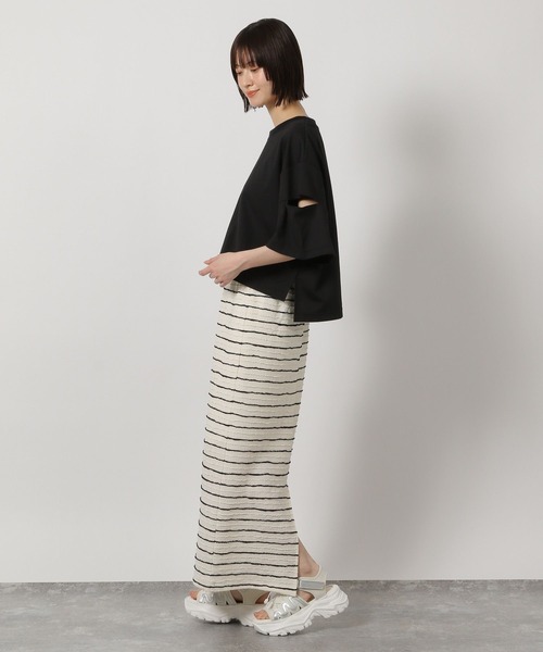 LAKOLE（ラコレ）の「カットシャーリングナロースカート / 450293（スカート・レディース・ブラック/ミント/アイボリー/オレンジ/その他2・FREE）」の12枚目の写真