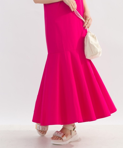 【美品】PICCIN ノースリーブマーメイドカットワンピース ピンク セール】ノースリーブマーメイドカットワンピース（ワンピース