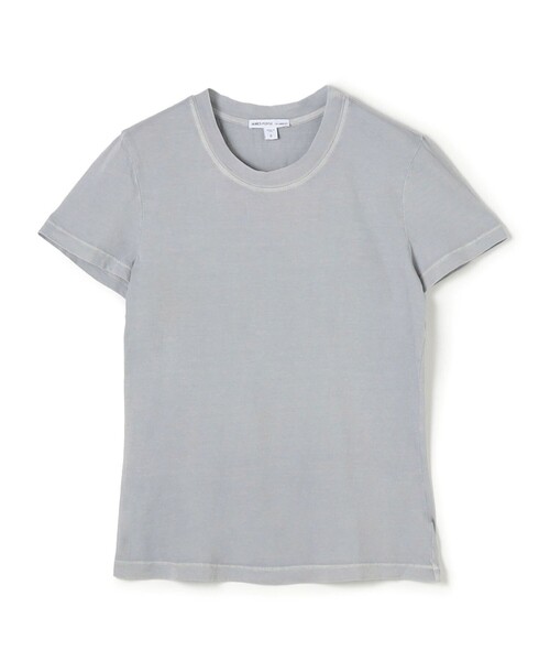 JAMES PERSE(ジェームスパース)の「ベーシック クルーネックTシャツ WLJ3114(Tシャツ/カットソー・レディース・ベージュ/ライトベージュ/チャコールグレー・0/1/2)」の2枚目の写真