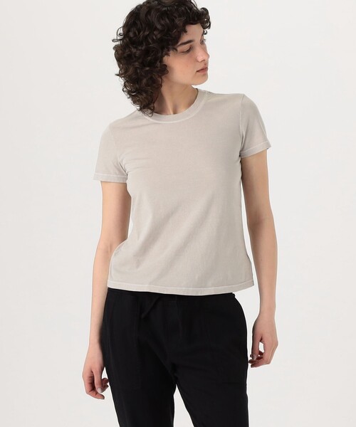 JAMES PERSE(ジェームスパース)の「ベーシック クルーネックTシャツ WLJ3114(Tシャツ/カットソー・レディース・ベージュ/ライトベージュ/チャコールグレー・0/1/2)」の5枚目の写真