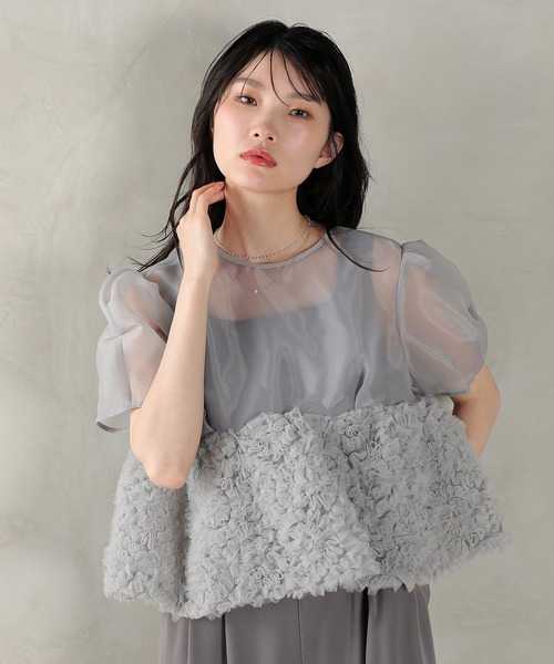 Kana（カナ）の「オーガンジー ハイウエスト パンツドレス ２点セット パーティー ドレス 結婚式 お呼ばれ オケージョン（パンツドレス・レディース・グレー/ブラック/ベージュ×ブラック/ベージュ系その他2・M/S）」の18枚目の写真