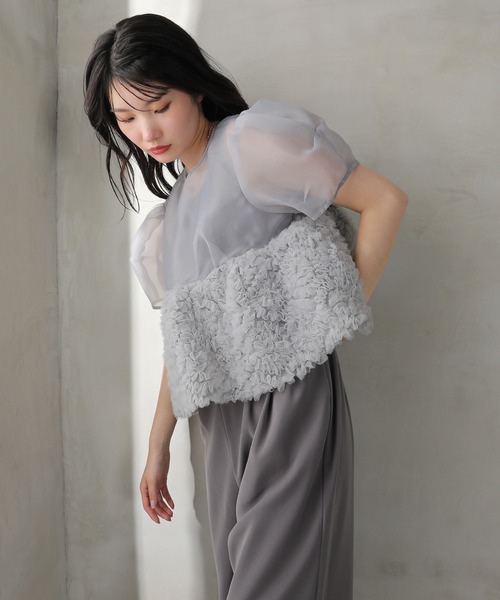 Kana（カナ）の「オーガンジー ハイウエスト パンツドレス ２点セット パーティー ドレス 結婚式 お呼ばれ オケージョン（パンツドレス・レディース・グレー/ブラック/ベージュ×ブラック/ベージュ系その他2・M/S）」の16枚目の写真