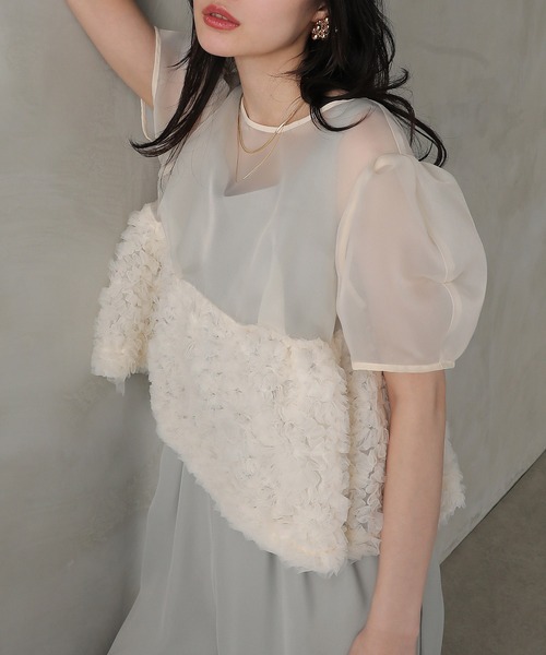 Kana（カナ）の「オーガンジー ハイウエスト パンツドレス ２点セット パーティー ドレス 結婚式 お呼ばれ オケージョン（パンツドレス・レディース・グレー/ブラック/ベージュ×ブラック/ベージュ系その他2・M/S）」の20枚目の写真