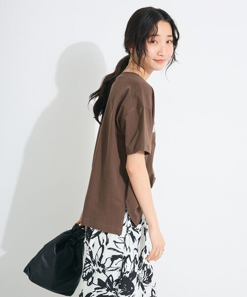 CRAFT STANDARD BOUTIQUE（クラフトスタンダードブティック）の「メタリックロゴプリントTEE（Tシャツ/カットソー・レディース・アイボリー/ブラック/ピンク/ブラウン・FREE）」の11枚目の写真