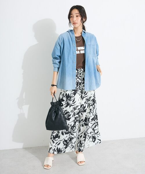 CRAFT STANDARD BOUTIQUE（クラフトスタンダードブティック）の「メタリックロゴプリントTEE（Tシャツ/カットソー・レディース・アイボリー/ブラック/ピンク/ブラウン・FREE）」の14枚目の写真