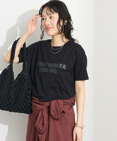セール】メタリックロゴプリントTEE（Tシャツ/カットソー