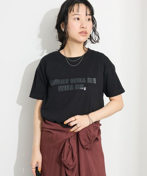セール】メタリックロゴプリントTEE（Tシャツ/カットソー