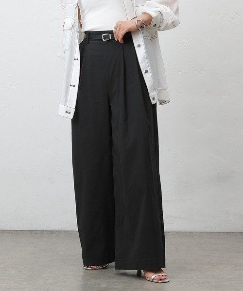 COLONY 2139（コロニートゥーワンスリーナイン）の「レーヨンナイロンタックワイドパンツ（その他パンツ・レディース・ブラック/ベージュ/ライトグレー/ブラウン・SMALL/MEDIUM）」の13枚目の写真