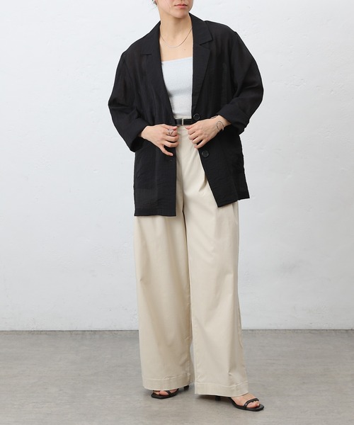 COLONY 2139（コロニートゥーワンスリーナイン）の「レーヨンナイロンタックワイドパンツ（その他パンツ・レディース・ブラック/ベージュ/ライトグレー/ブラウン・SMALL/MEDIUM）」の20枚目の写真