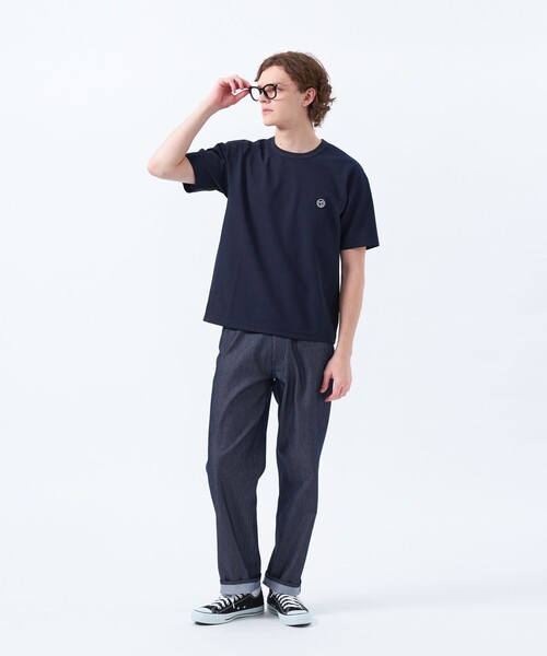 MACKINTOSH PHILOSOPHY（ﾏｯｷﾝﾄｯｼｭ ﾌｨﾛｿﾌｨｰ）の「【WEB&一部店舗限定】ハイエアーカノコ MPワッペン半袖Tシャツ（Tシャツ/カットソー・メンズ・ホワイト/ダークネイビー/ブラック・38/40/42）」の6枚目の写真