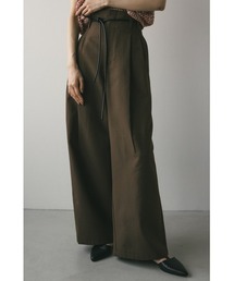 STYLEMIXER | ローウエストベルトワイドパンツ(スラックス)
