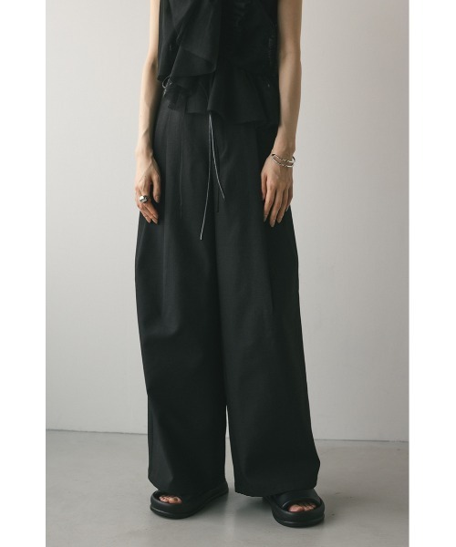 ローウエストベルトワイドパンツ（スラックス）｜STYLEMIXER