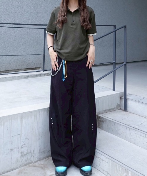 INTER FACTORY（インターファクトリー）の「kurumi - オリジナル刺繍半袖ポロシャツ made in INTERFACTORY（シャツ/ブラウス・レディース・カーキ/ネイビー・MEDIUM/LARGE）」の17枚目の写真