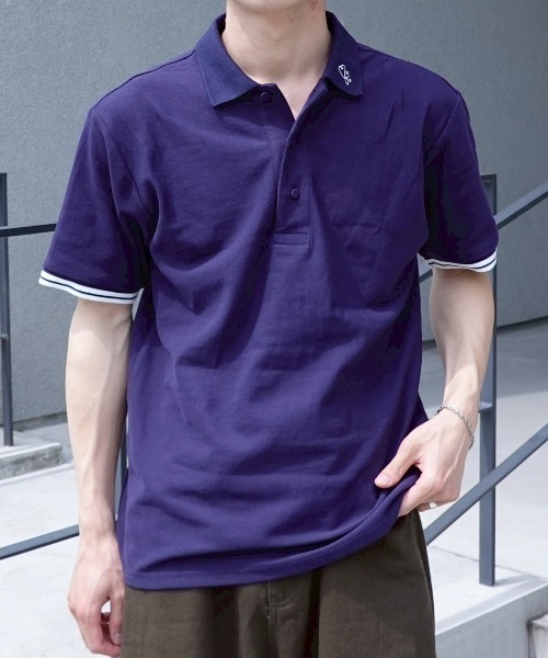 INTER FACTORY（インターファクトリー）の「kurumi - オリジナル刺繍半袖ポロシャツ made in INTERFACTORY（シャツ/ブラウス・レディース・カーキ/ネイビー・MEDIUM/LARGE）」の21枚目の写真