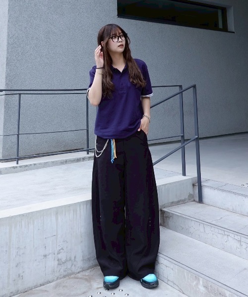 INTER FACTORY（インターファクトリー）の「kurumi - オリジナル刺繍半袖ポロシャツ made in INTERFACTORY（シャツ/ブラウス・レディース・カーキ/ネイビー・MEDIUM/LARGE）」の10枚目の写真
