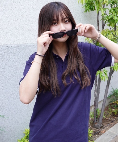 トップス kurumi kurumi - オリジナル刺繍半袖ポロシャツ made in INTERFACTORY