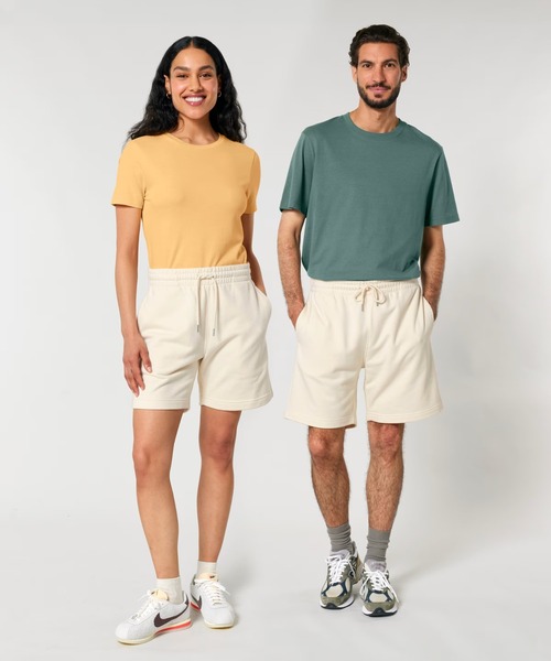 THRIFTY LOOK(スリフティールック)の「Stanley/Stella / スタンレーステラ Trainer 2.0 (SABU015) フレンチテリー オーガニックコットン スウェットショーツ(スウェットパンツ・メンズ・ナチュラル/ブラック・MEDIUM/LARGE)」の1枚目の写真