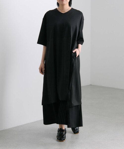 SUM1 STYLE(スミスタイル)】　ラッププリーツワンピース ラッププリーツワンピース【SUM1 STYLE(スミスタイル
