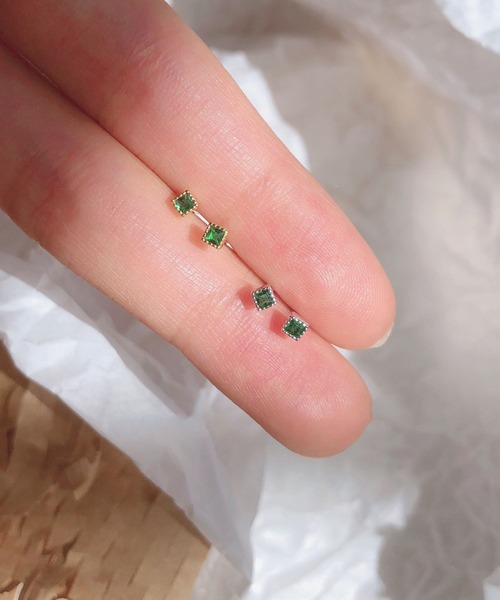 yu-ka(ユーカ)の「YU-KA:ジルコニアスタッドミニピアス zirconia stud mini pierce(ピアス(両耳用)・レディース・シルバー/ゴールド・FREE)」の4枚目の写真