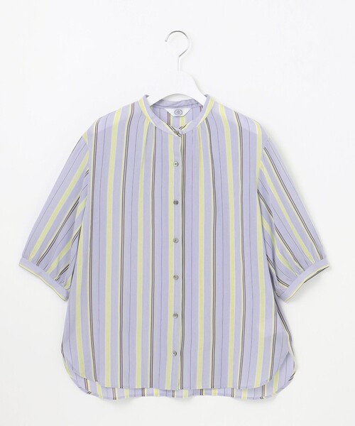 J.PRESS Ladies（J.プレス レディス）の「【洗える】ランダムストライプ ブラウス（シャツ/ブラウス・レディース・サックスブルー系1/ベージュ系1/ネイビー系1・XS）」の10枚目の写真