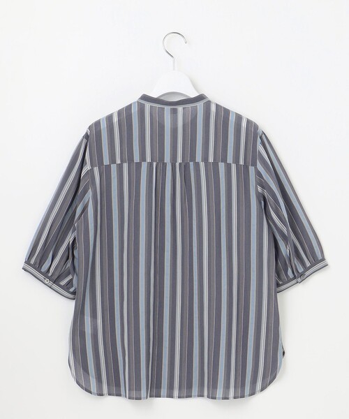J.PRESS Ladies（J.プレス レディス）の「【洗える】ランダムストライプ ブラウス（シャツ/ブラウス・レディース・サックスブルー系1/ベージュ系1/ネイビー系1・XS）」の12枚目の写真