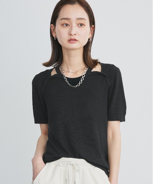 ad thie(アドティエ)の「ショルダースリット デザインニット(ニット/セーター・レディース・ブラック/ブルー/イエロー/ピンク・FREE)」の14枚目の写真