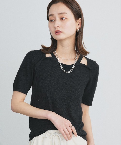 ad thie(アドティエ)の「ショルダースリット デザインニット(ニット/セーター・レディース・ブラック/ブルー/イエロー/ピンク・FREE)」の13枚目の写真