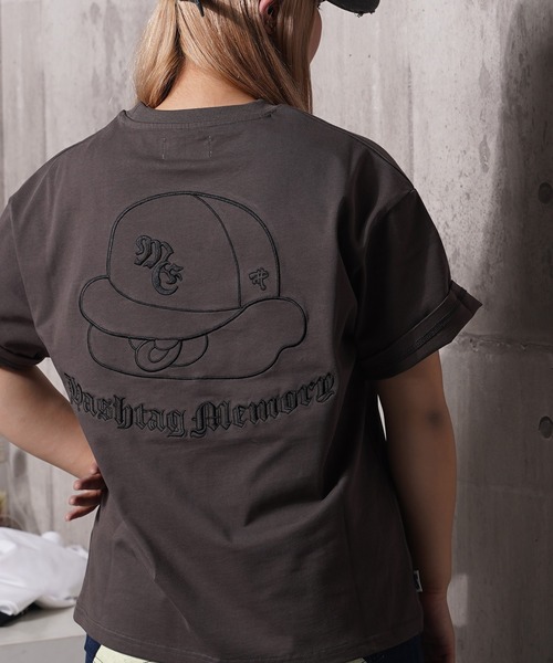 #MEMORY（メモリー）の「【MEMORY】バブフェイス 総刺繍 S/S Tシャツ / Babu Face T-shirt with full embroidery（Tシャツ/カットソー・メンズ・ホワイト/ブラウン/ブラック/ネイビー/チャコールグレー・L/XL/M）」の3枚目の写真