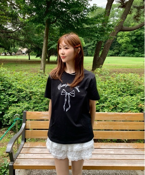 Teem Store(チームストア)の「フリルレース サイドリボンティアードミニスカート(スカート・レディース・アイボリー/ホワイト・F)」の10枚目の写真
