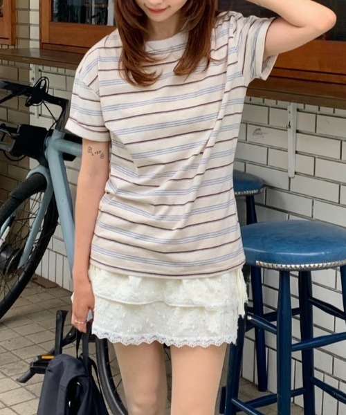 Teem Store(チームストア)の「フリルレース サイドリボンティアードミニスカート(スカート・レディース・アイボリー/ホワイト・F)」の19枚目の写真