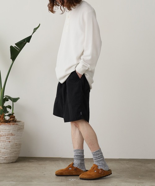 THOUSAND MILE（サウザンドマイル）の「THOUSAND MILE/サウザンドマイル NYLON TASLAN WEATHER WALK SHORTS ショーツ（その他パンツ・メンズ・ブラック・S/M/L/XL）」の18枚目の写真