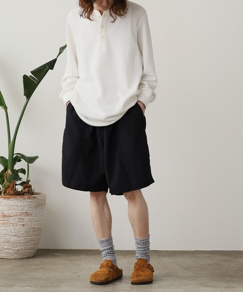 THOUSAND MILE（サウザンドマイル）の「THOUSAND MILE/サウザンドマイル NYLON TASLAN WEATHER WALK SHORTS ショーツ（その他パンツ・メンズ・ブラック・S/M/L/XL）」の17枚目の写真