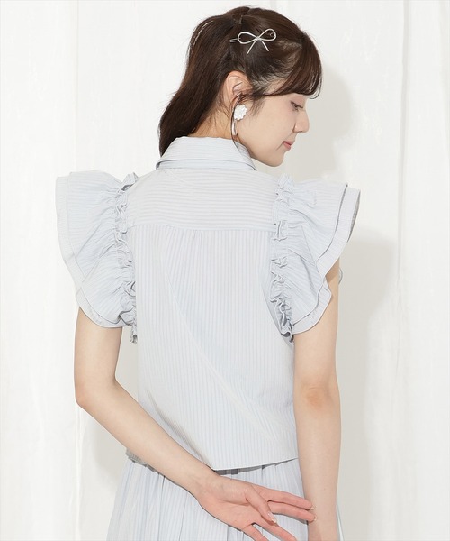 WILLSELECTION(ウィルセレクション)の「刺繍入りボウタイストライプブラウス(シャツ/ブラウス・レディース・グレー系その他/グリーン系その他/レッド系その他/ホワイト系その他・FREE)」の21枚目の写真