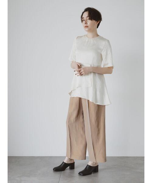 Te chichi CLASSIC（テチチクラシック）の「エシカルシャンブレーイージーワイドパンツ（セットアップ可）（接触冷感）《2025summer catalog item》（その他パンツ・レディース・ベージュ・F）」の10枚目の写真